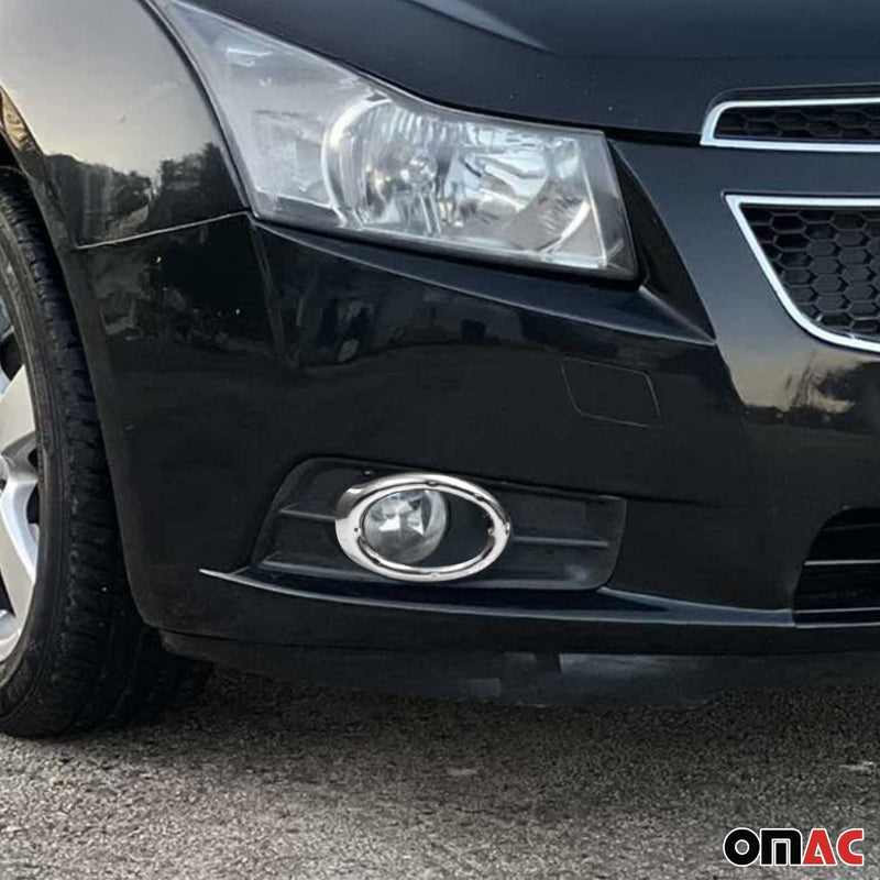 Cadre Phare Antibrouillard pour Chevrolet Cruze 2009-2016 En Acier Inox Chromé