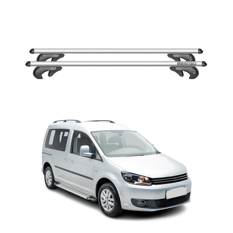 Barres de toit transversales pour VW Caddy 2010-2015 90kg Aluminium Gris 2x