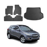 Kit Tapis de sol et coffre pour Hyundai Tucson 2009-2015 TPE Noir