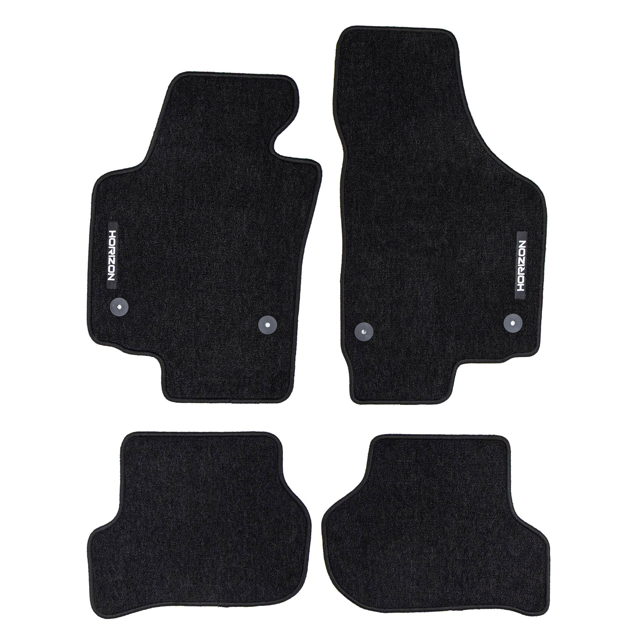 Tapis de Sol de Voiture pour Seat Toledo III 2004-2009 Velours Durable Noir 4Pcs