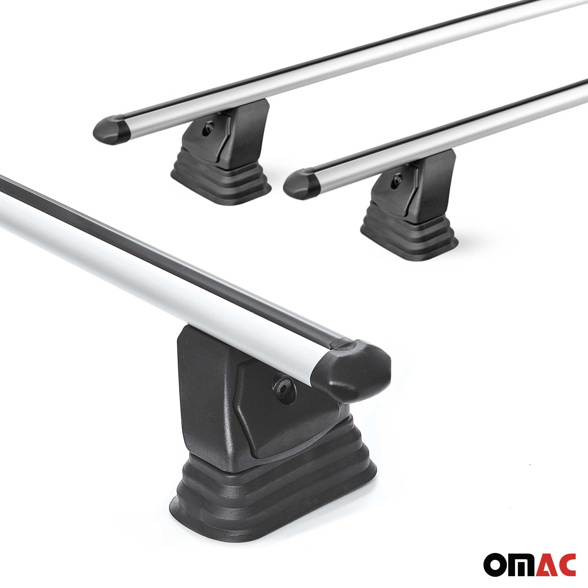 Barres de toit transversales Alu pour Dacia Sandero I 2008-2012 TÜV Gris 2Pcs