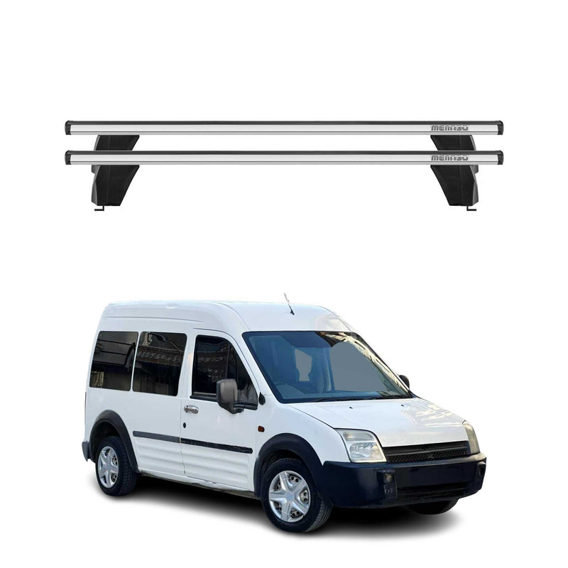 Menabo Barres de toit Transversales pour Ford Connect I Transit 2002-2013 Gris