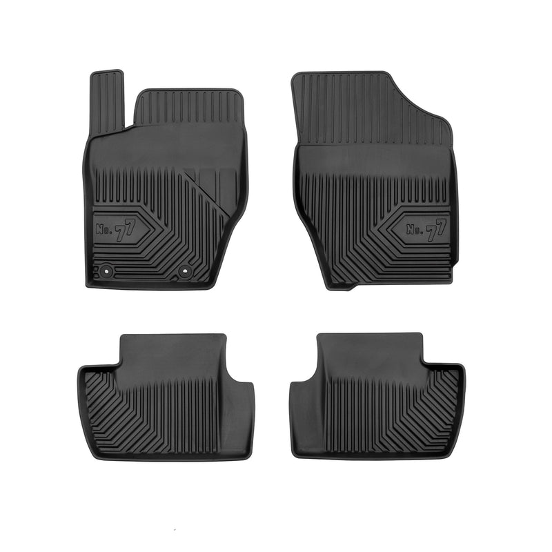 Tapis de Sol de Voiture pour Citroen C4 I 2004-2010 TPE Antidérapant Noir 4Pcs