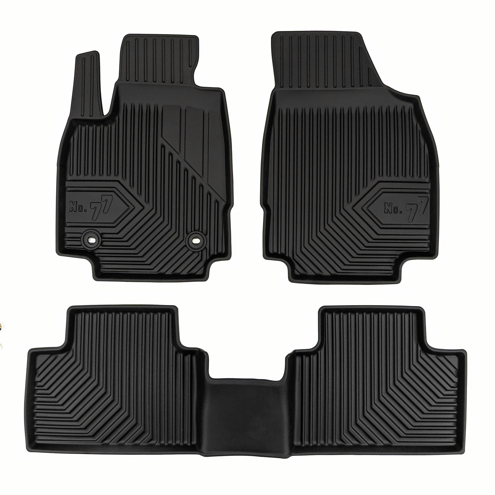 Tapis de Sol de Voiture No.77 pour MG 3 III 2024-2026 TPE Antidérapant Noir 3Pcs