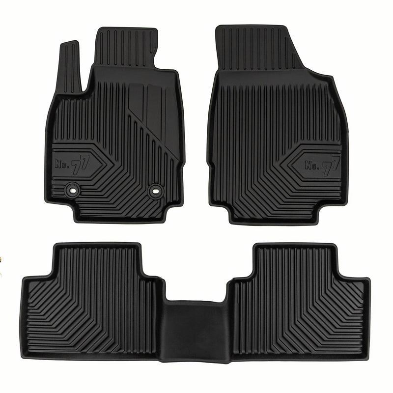 Tapis de Sol de Voiture No.77 pour MG 3 III 2024-2025 TPE Antidérapant Noir 3Pcs