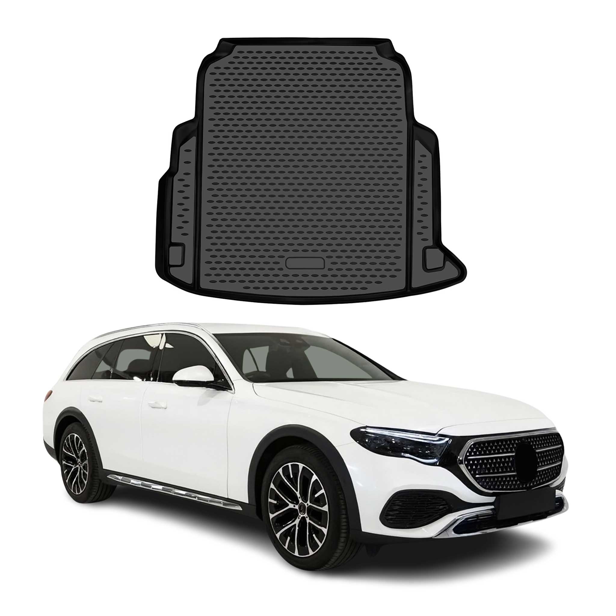 OMAC Tapis de coffre pour Mercedes Classe E W214 Berline 2023-2026 TPE Noir