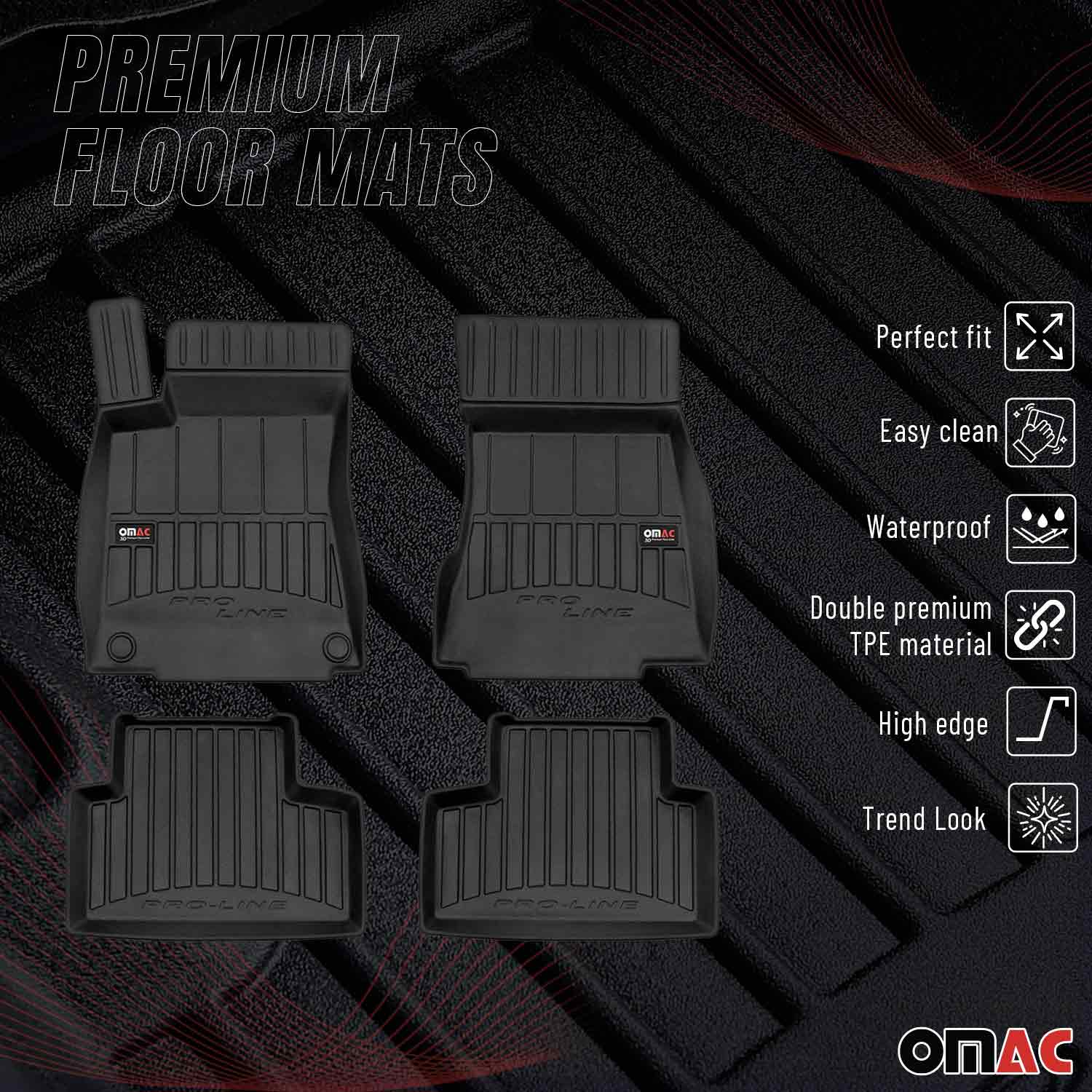 OMAC Tapis de sol en caoutchouc pour Mercedes GLB X247 2019-2026 Noir Premium