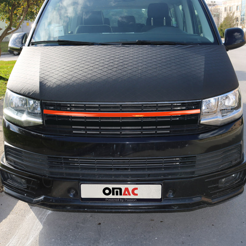 Grille calendre atteindre pour VW T6 Transporter 2015-19 sans logo inox Orange