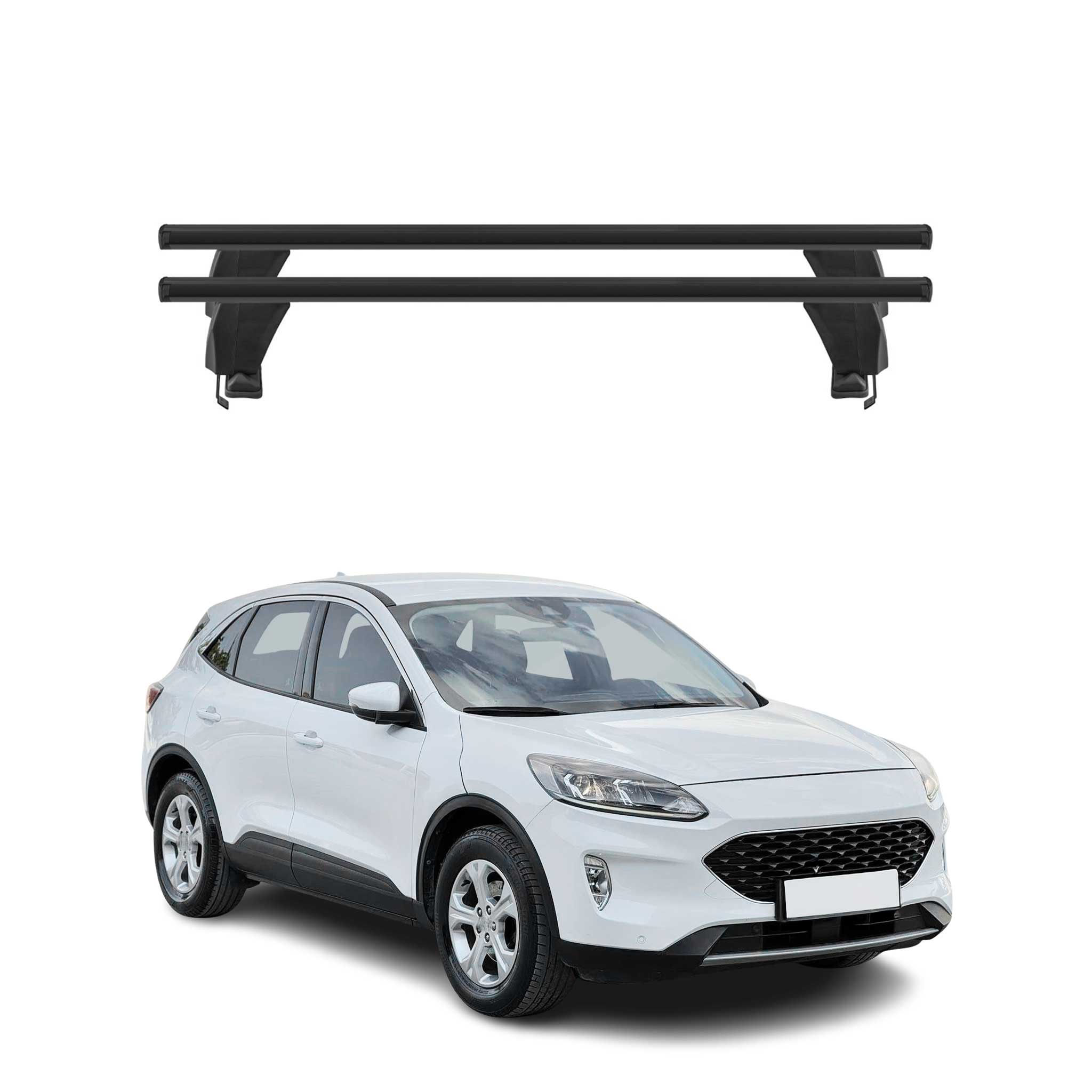 Menabo Barres de toit Transversales pour Ford Kuga III 2019-2026 Alu Noir