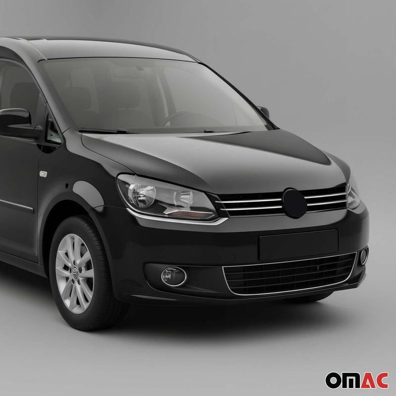 Cadre Phare Antibrouillard pour VW Caddy 2010-2015 en acier inox Chromé