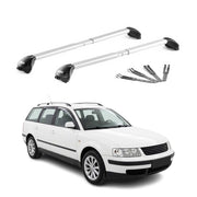 Barres de toit pour VW Passat B5 Break 2000-2005 Facelift Argenté 2 pièces ABE