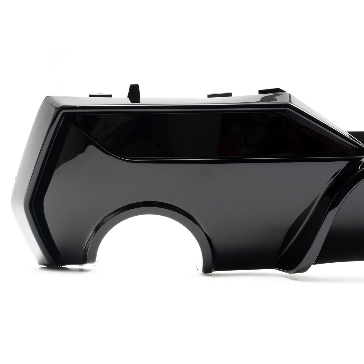 JOM Insert de Pare-choc Arrière pour BMW Série 4 G22/G23 (420/430) 2020- Noir Brillant 1-Rohr (li/re)