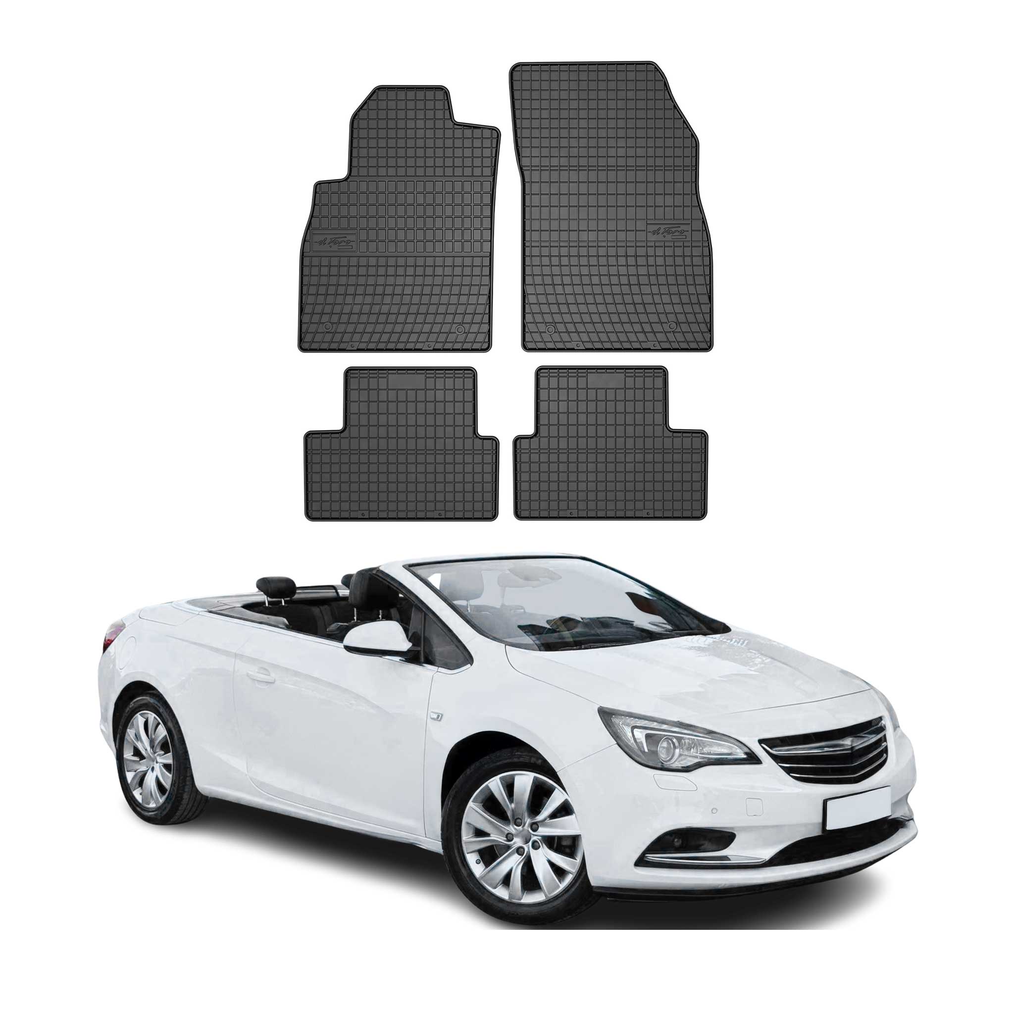 Tapis de Sol pour Opel Cascada 2013-2019 OMAC Noir Caoutchouc