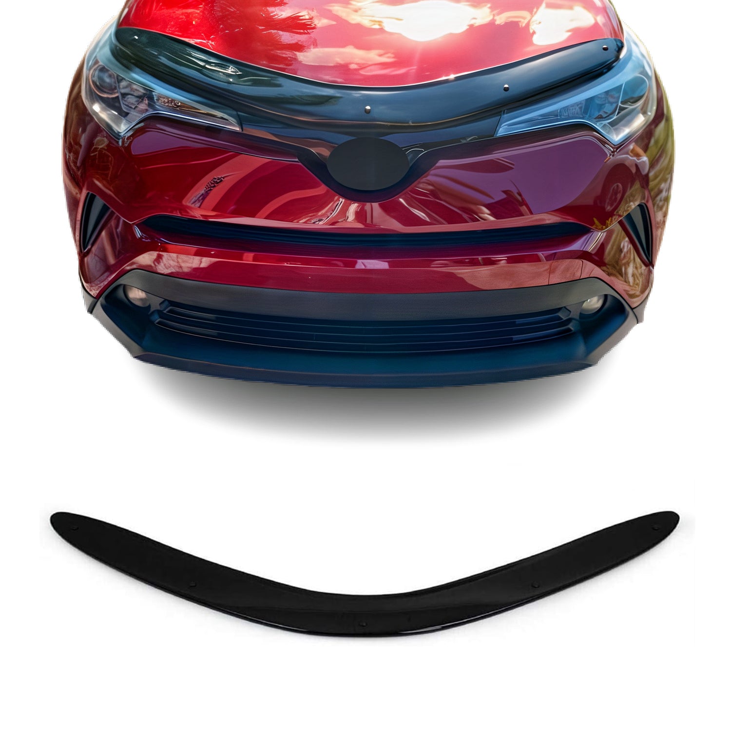 Deflecteurs d'air capot de voiture pour Toyota C-HR 2016-2021 Acrylique Noir