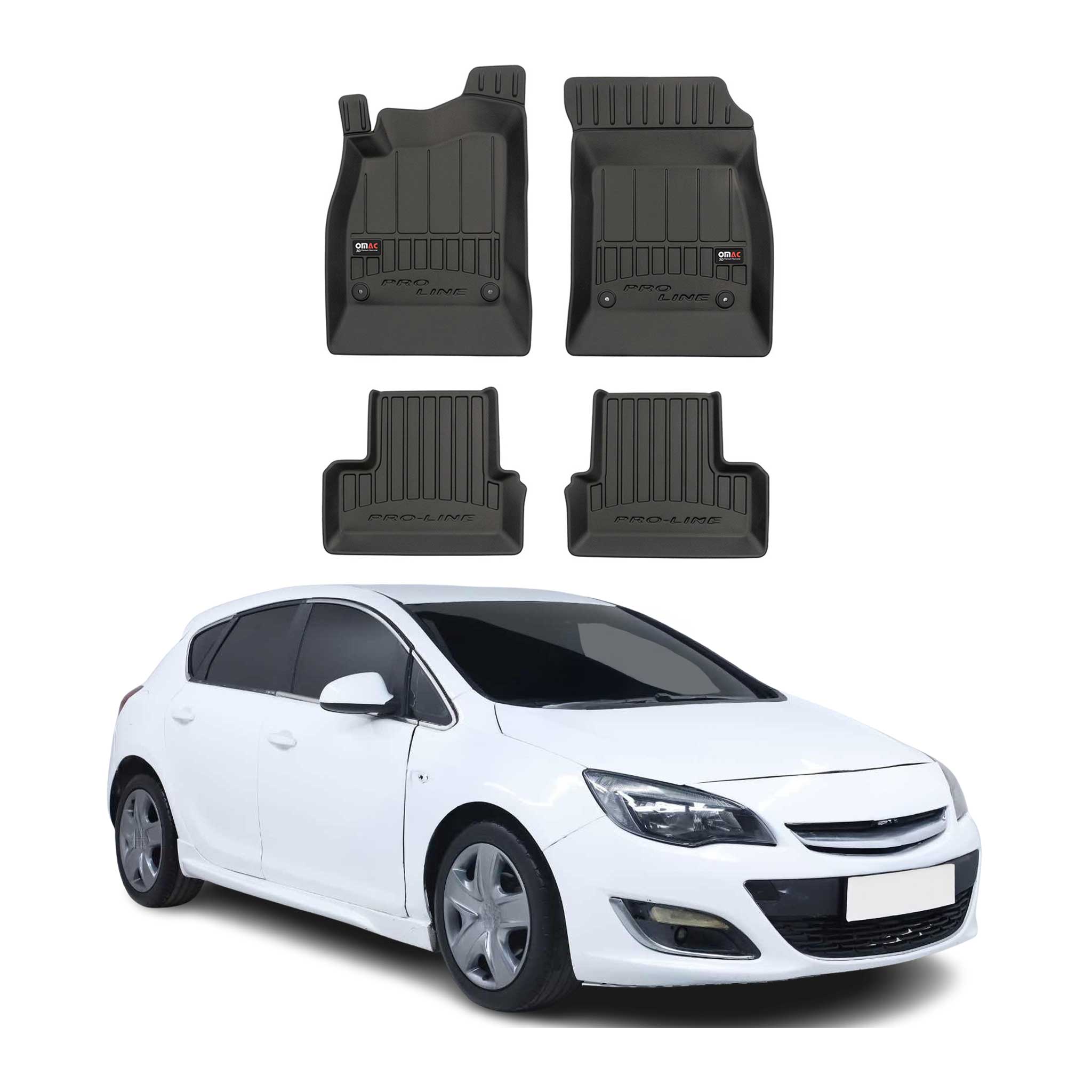 Tapis de Sol pour Opel Astra J 2009-2015 TPE Noir