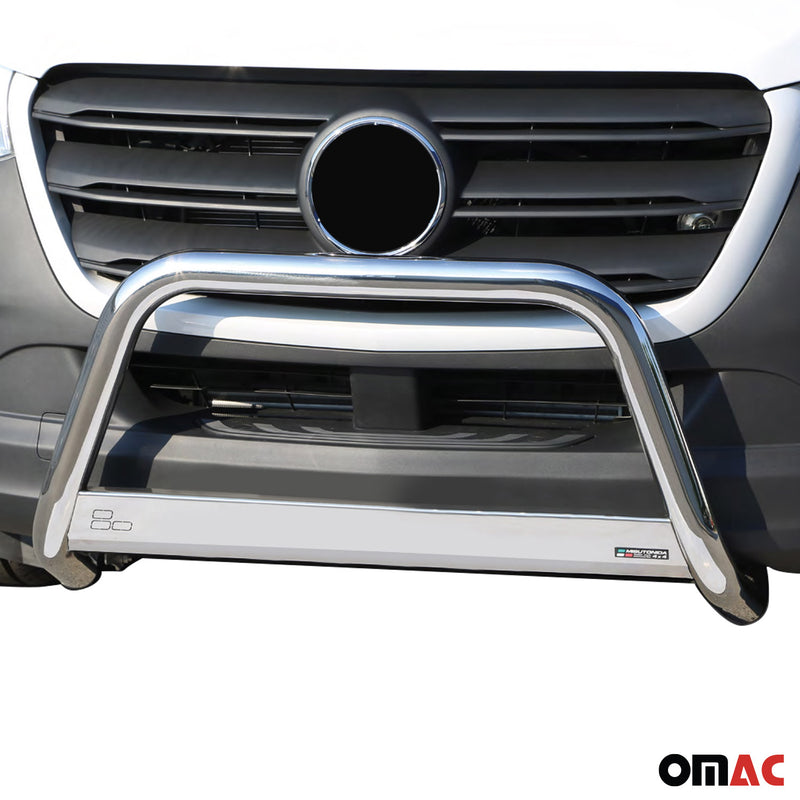 Pare-buffle Avant pour Mercedes Sprinter 2018-2025 63 mm en Acier Gris