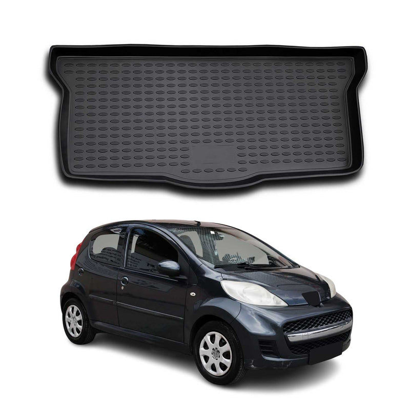 Tapis De Coffre Pour Peugeot 107 2005-2014 TPE Noir