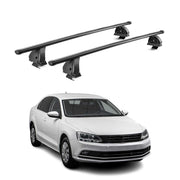 Barres de toit transversales acier pour VW Jetta VI 2010-2018 TÜV 75 kg Noir 2x
