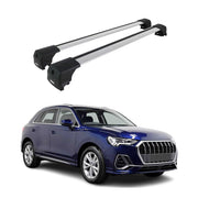 Barres de toit transversales pour Audi Q3 2018-2025 Aluminium Gris ABE
