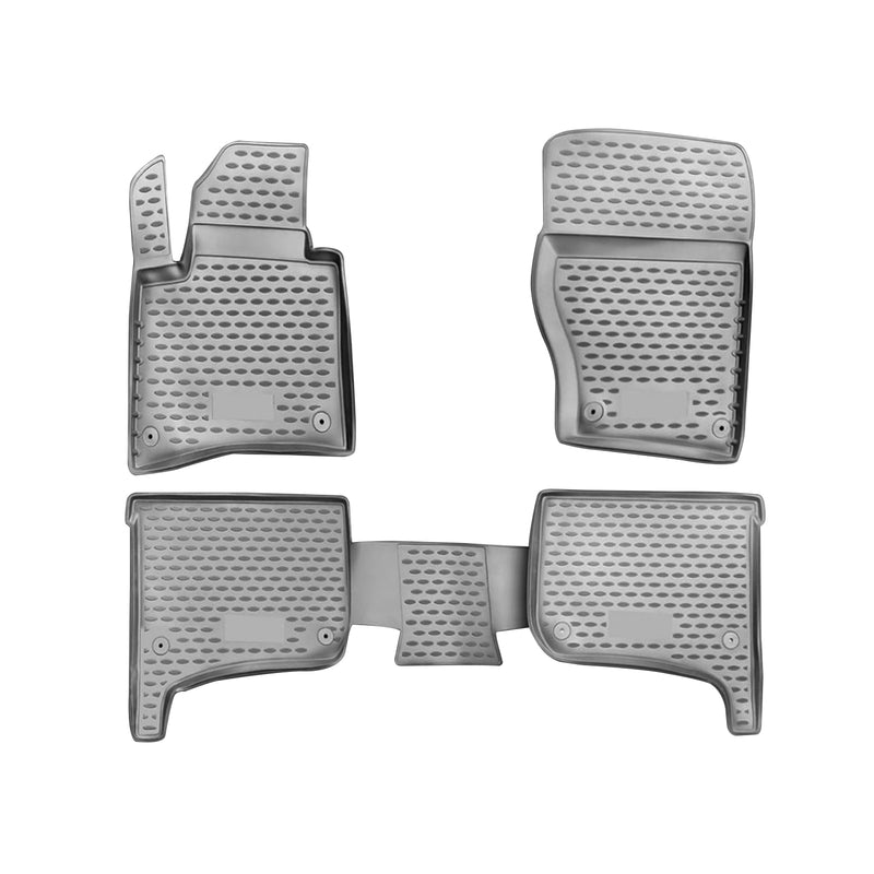 Tapis de sol pour VW Touareg 2010-2016 en caoutchouc TPE 3D Gris 4Pcs