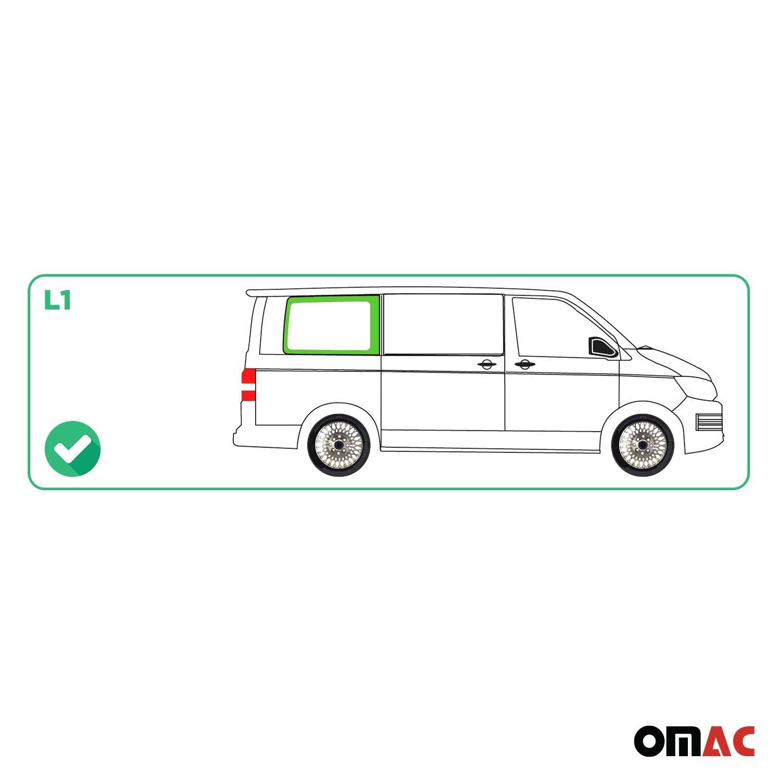 Vitre de Porte pour VW T6 T6.1 Transporter 2015-2024 L1 Arrière Droit Verre fixe