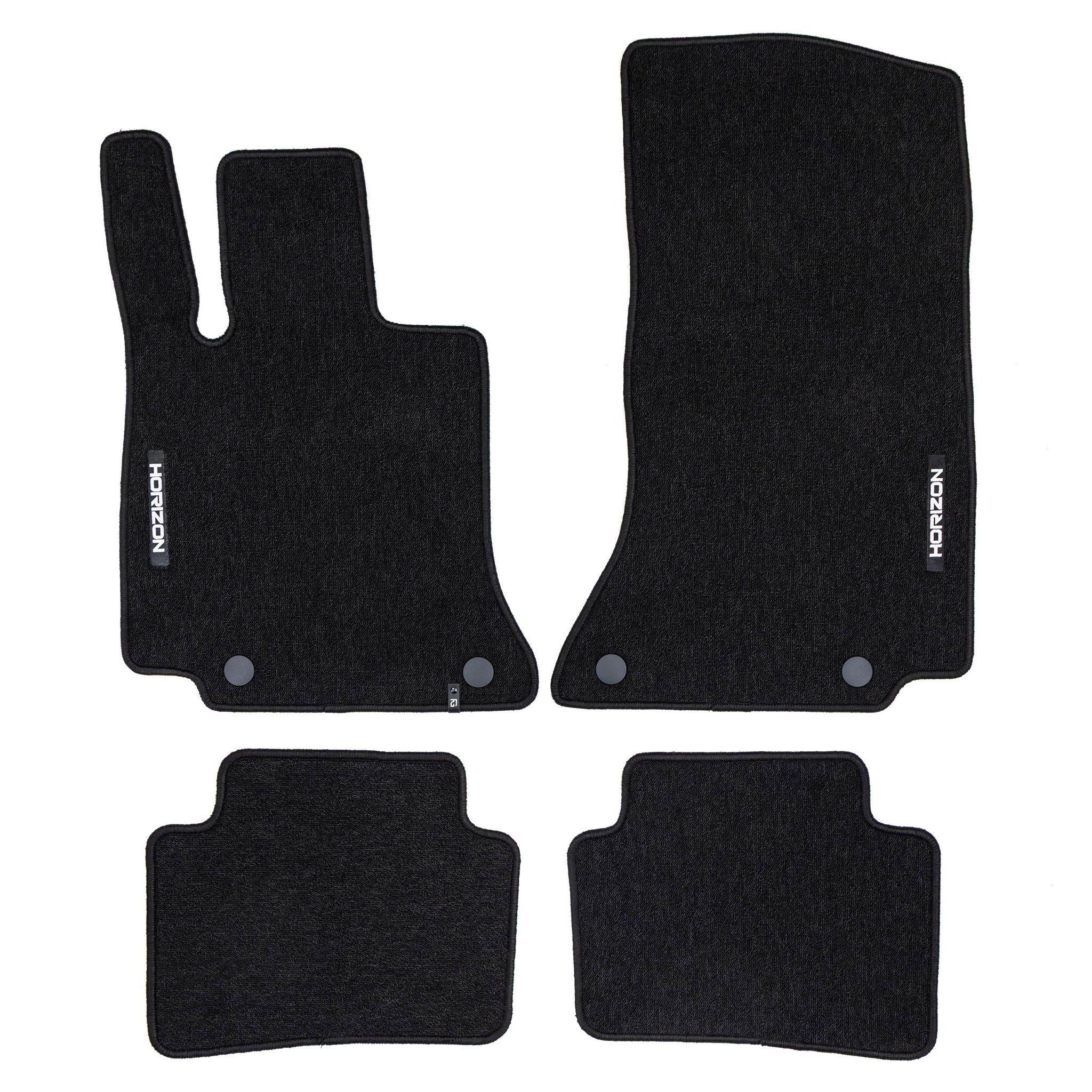 Tapis de sol pour Mercedes-Benz Classe C W206 2021-2026 Velours Noir 4Pcs