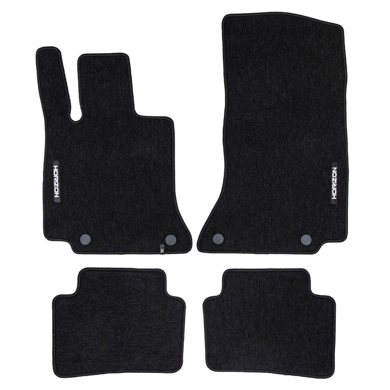 Tapis de sol pour Mercedes-Benz Classe C W206 2021-2025 Velours Noir 4Pcs