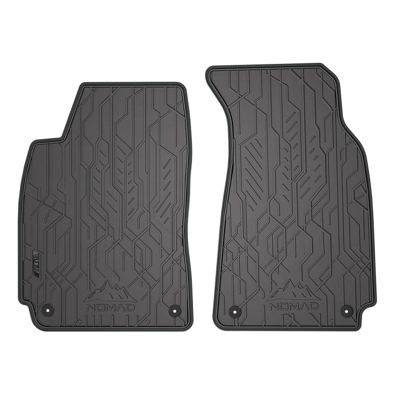 Tapis de Sol de Voiture pour VW Passat B5 1996-2005 Caoutchouc Noir-Gris 2Pcs