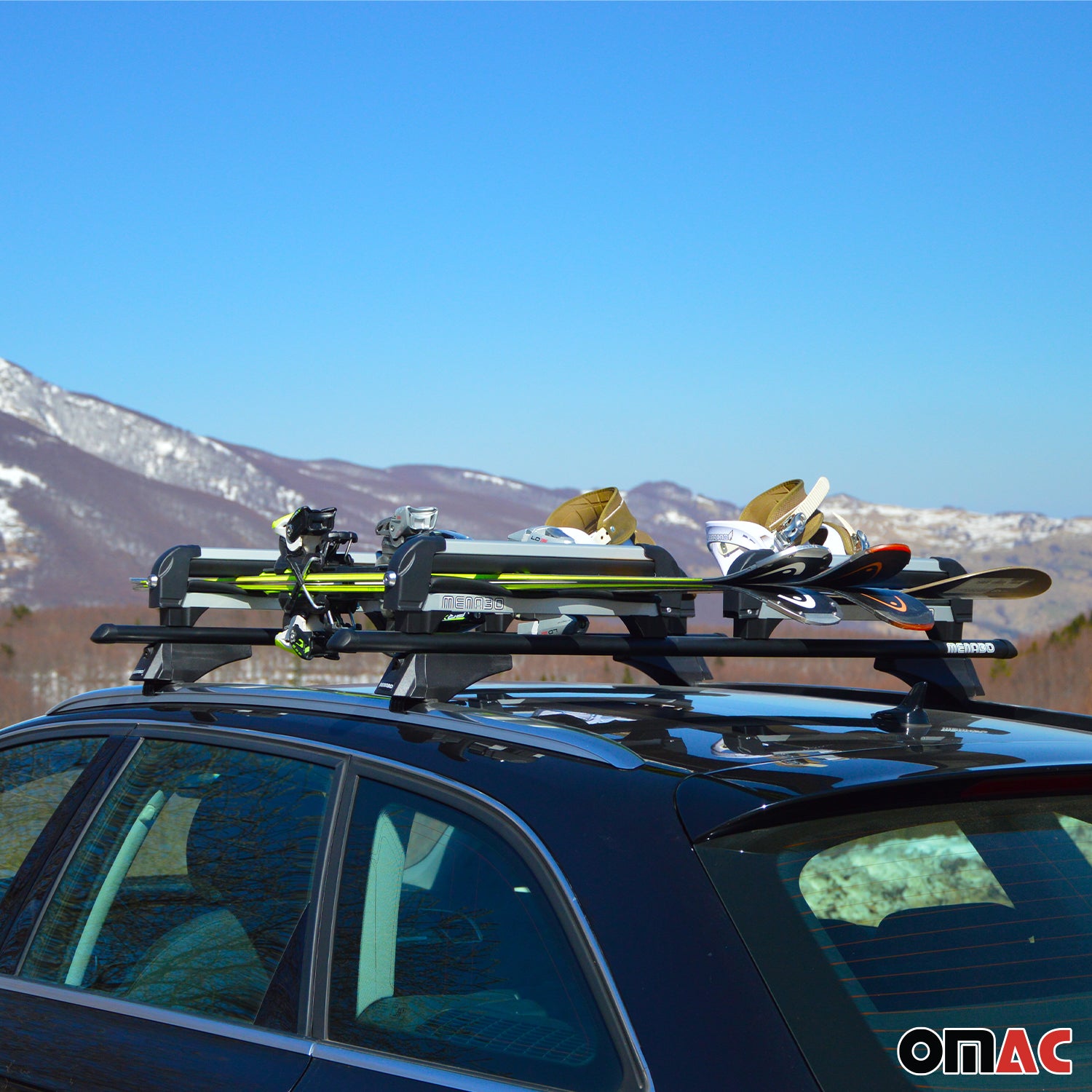 Porte-Skis Menabo Porte-Snowboard Universel Verrouillable Noir 2x