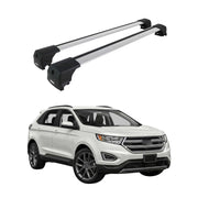 Barres De Toit Transversales pour Ford Edge II 2015-2023 Aluminium Gris 2Pcs