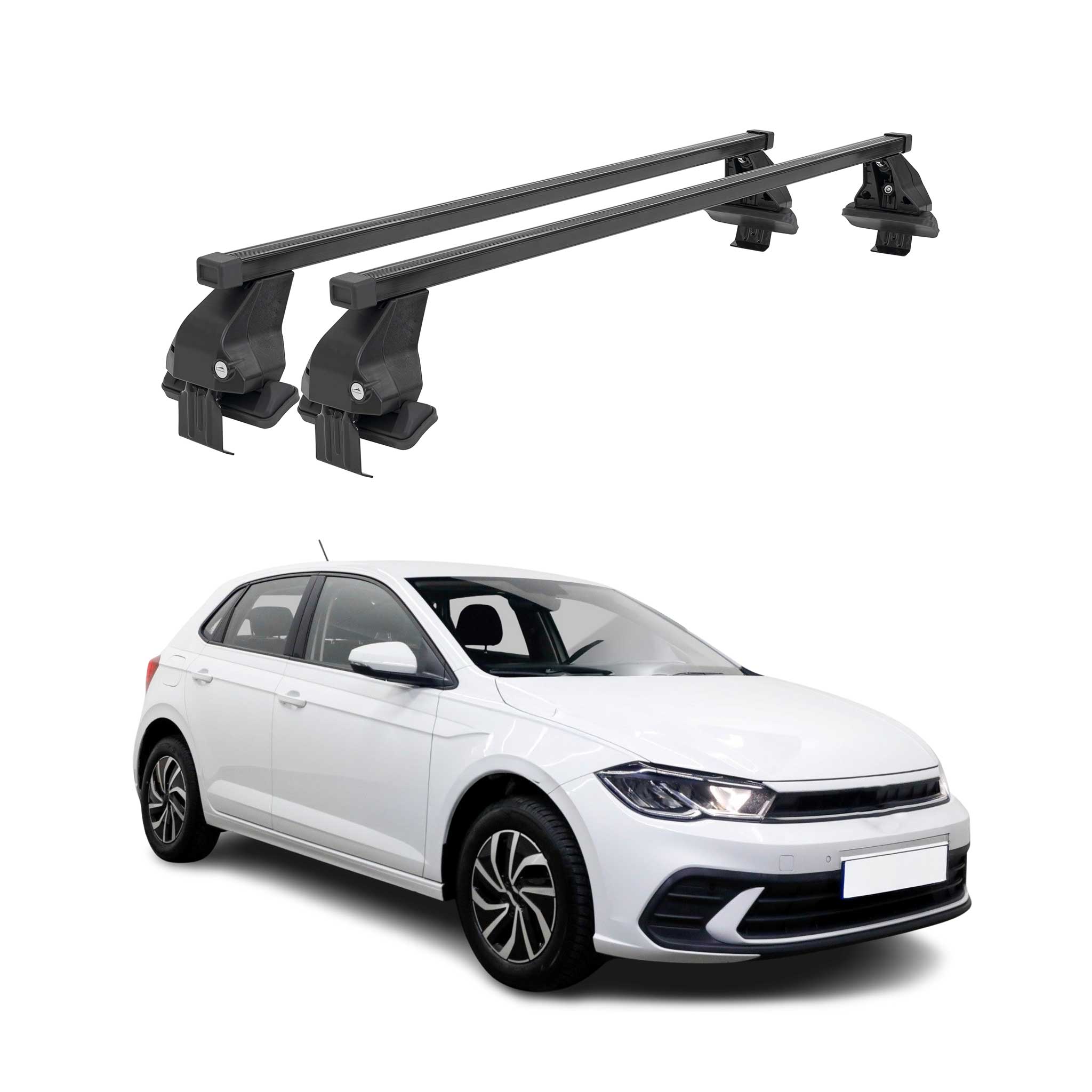 Barres Transversales Menabo pour VW Polo VI 2021-2026 Noir