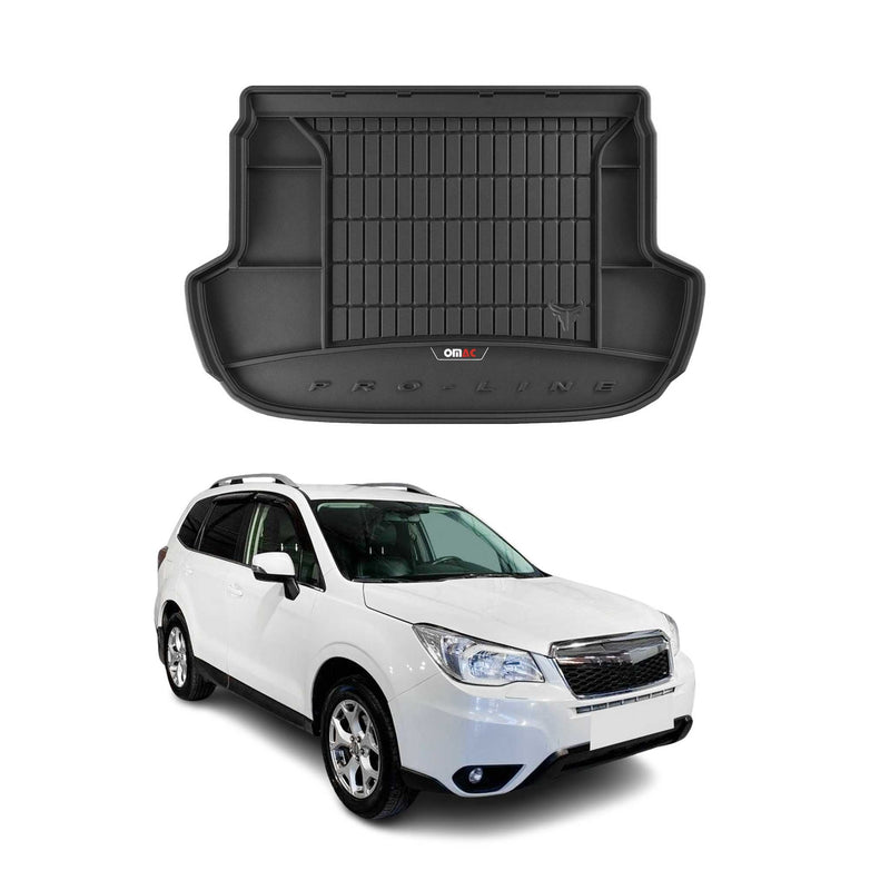 Tapis de Coffre pour Subaru Forester 2012-2018 TPE Noir