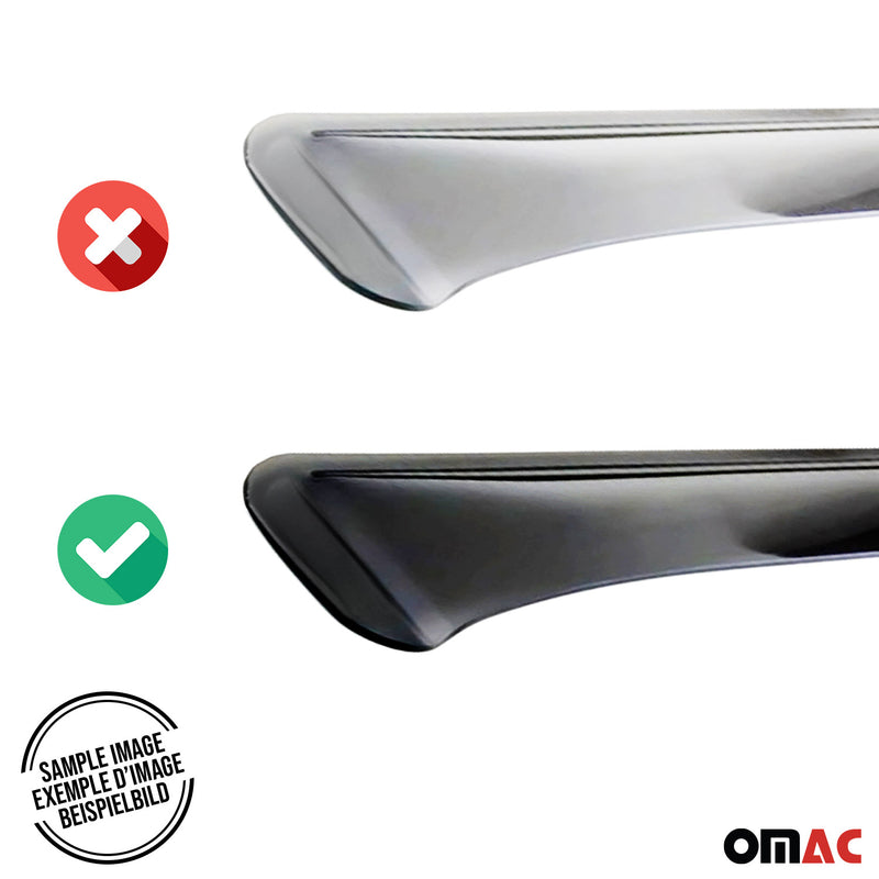 Déflecteurs de vent et de pluie pour MERCEDES GLE 2015-2018 Acrylique Noir 4 pcs