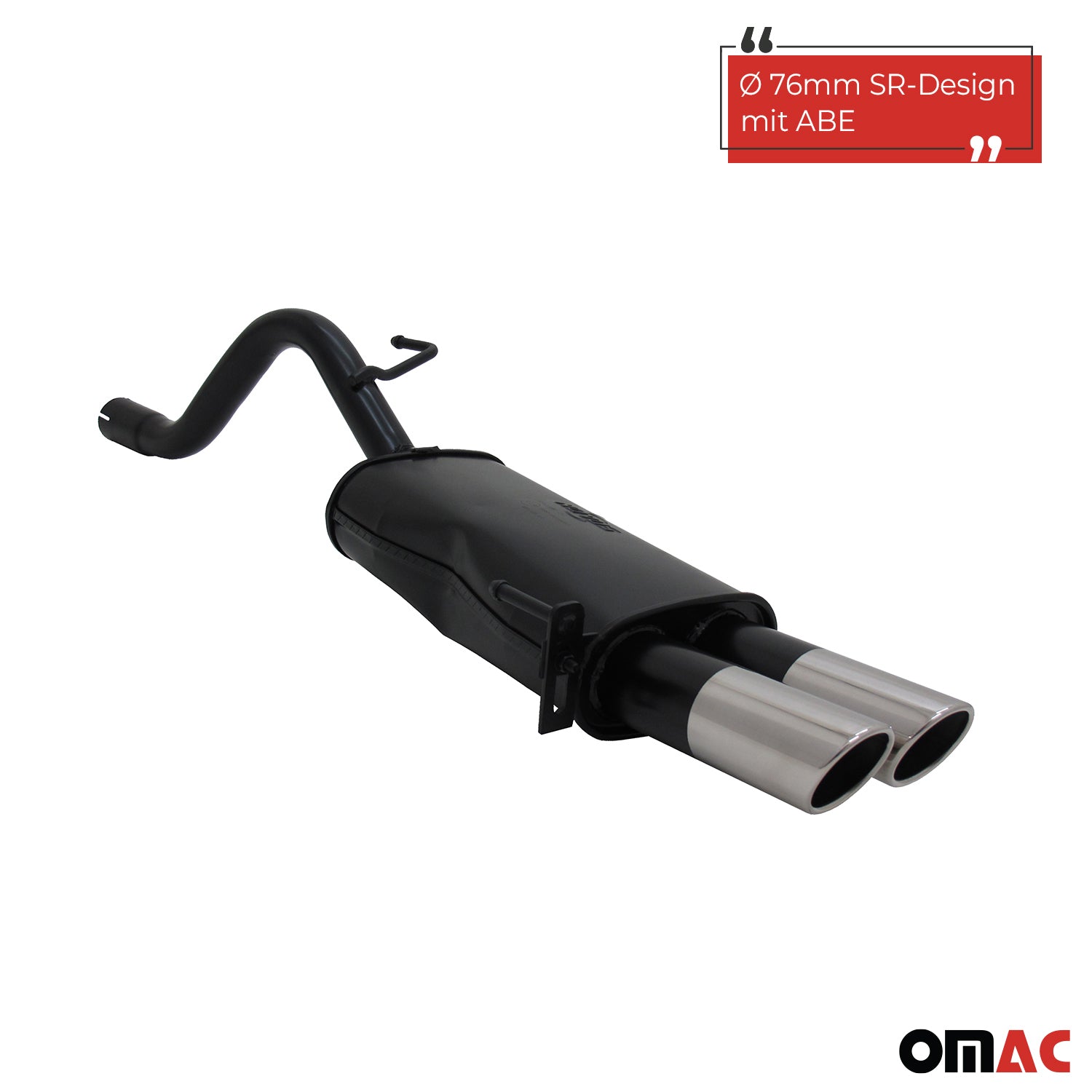 Échappement arrière sport Novus pour Fiat Grande Punto 199 2x76mm SR-Design ABE