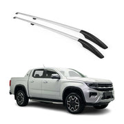 Barres de toit longitudinales pour VW Amarok 2023-2026 Double Cab Alu Gray 2 Pcs