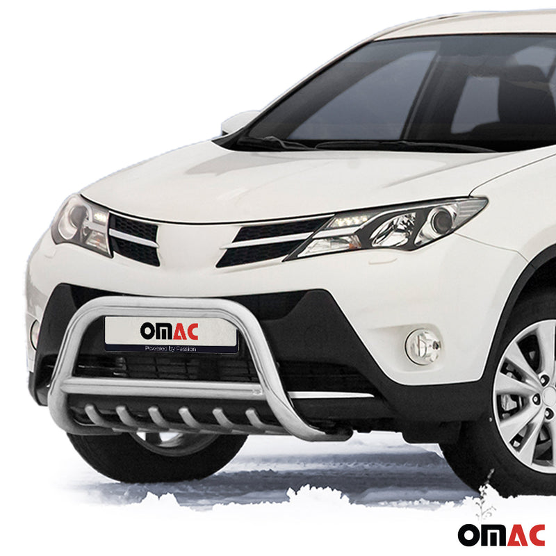 Pare-Buffle Avant Pour Toyota RAV4 2013-2015 Acier Inoxy Argent