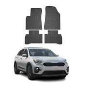 Tapis de Sol pour Kia Niro I 2017-2022 Caoutchouc Noir