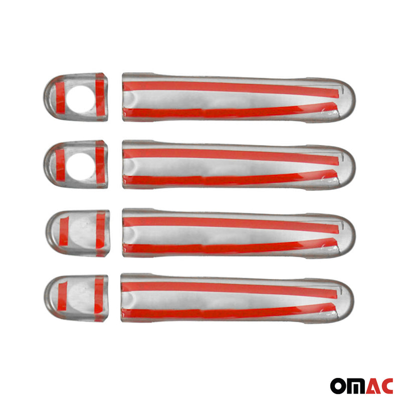 Couverture poignée de porte pour VW T6 T6.1 2015-2024 2 trous 8pcs inox chromé