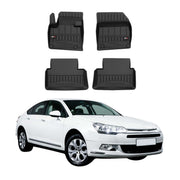 OMAC Tapis de sol caoutchouc pour Citroen C5 Berline Break 2008-17 Noir Premium