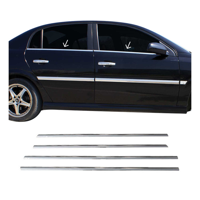 Baguettes pour contour Latérales pour Opel Vectra C Limo 2002-2008 Chromé 4x