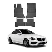 Tapis de Sol pour Mercedes Classe C W205 2014-2021 Caoutchouc Noir