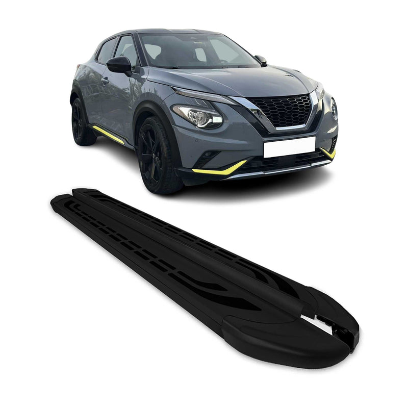 2019-2024 Nissan Juke Marchepieds latéraux pédale Aluminium Noir 2Pcs