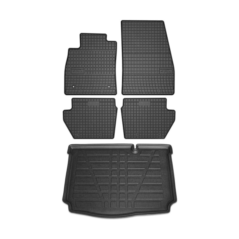 Kit Tapis de sol et coffre pour Ford Fiesta 2018-2024 TPE Noir