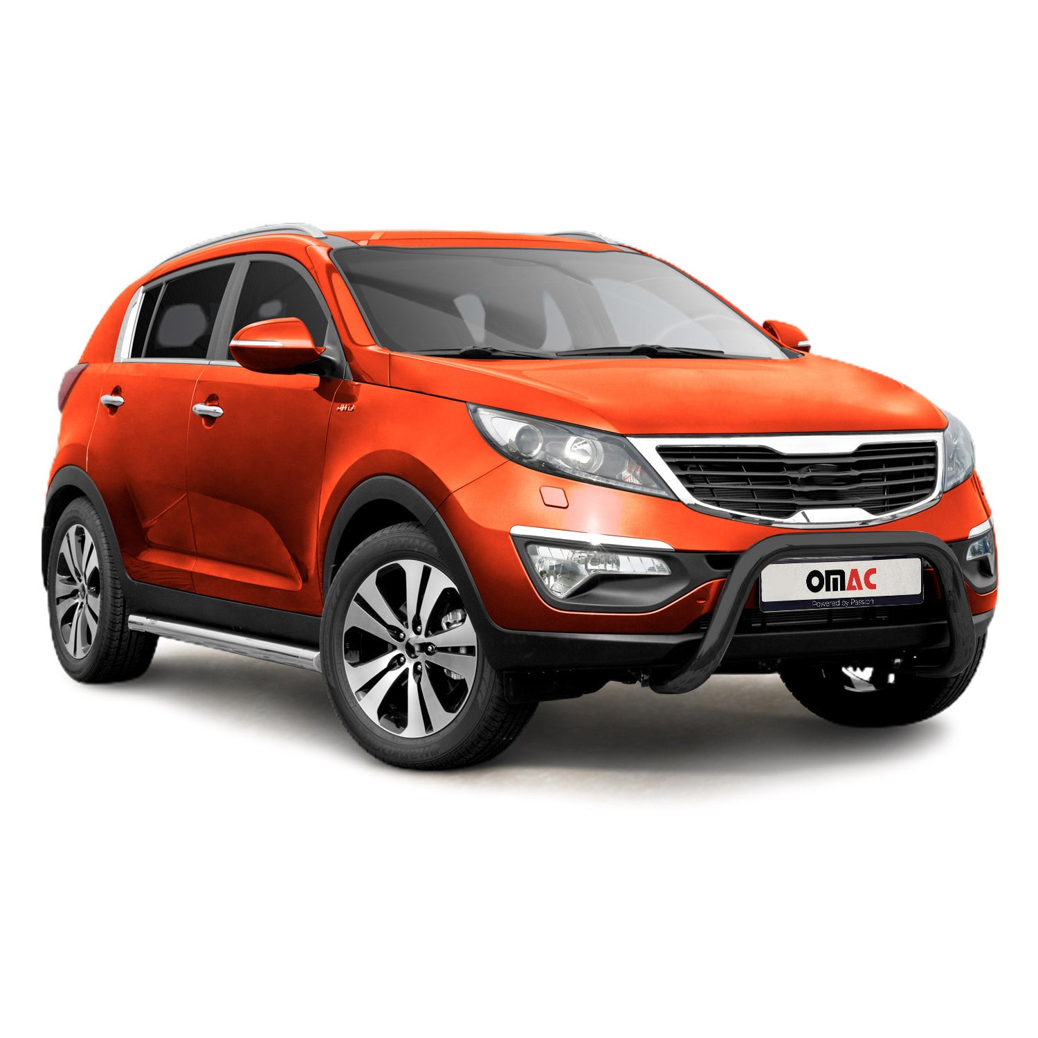 Pare-Buffle Avant Pour Kia Sportage 2010-2015 Acier Inoxydable Noir