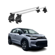Menabo Barres de toit transversales pour Citroen C3 Aircross 2017-24 Acier Gris