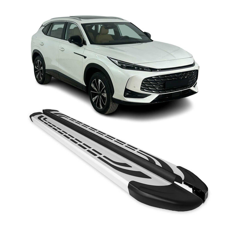 2024-2025 MG HS II Marchepieds Latéraux pédale Aluminium Gris 2Pcs