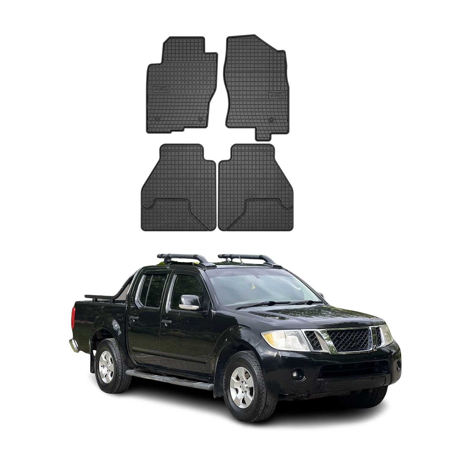 Tapis de Sol pour Nissan Navara 2005-2015 OMAC Noir Caoutchouc