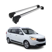 Barres De Toit Transversales pour Dacia Lodgy 2012-2023 Aluminium Gris ABE