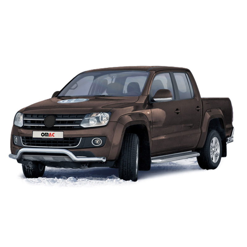 Pare-Buffle Avant Pour VW Amarok 2010-2016 Acier Inox Argent