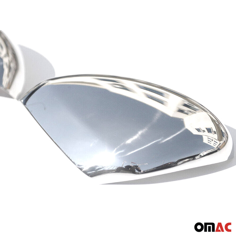 Coques de Rétroviseurs pour Citroen C3 2009-2017 en Acier Inoxy Chromé Argent